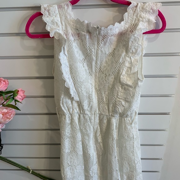White eyelet lace mini dress - Picture 7 of 13